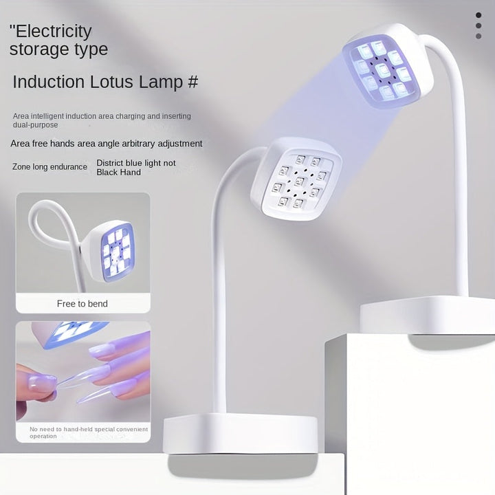 LED Portátil Recargable, Lámpara LED con Botón de Activación, Curado en 30 Segundos para Aplicaciones Rápidas de Uñas de Gel
