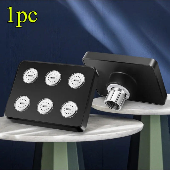 Cabeza de ducha de lluvia de lujo de gran flujo - Montaje en pared, alta presión, no necesita energía, diseño clásico cuadrado con varias opciones de aspersión para una experiencia de baño cómoda, accesorios de ducha | Accesorios de ducha modernos | Acab