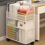 Estante de libros móvil con ruedas, almacenamiento de libros, estante de libros de suelo a techo para uso en casa y aula, estante de libros junto al escritorio, estante de almacenamiento de snacks, mesa de noche.