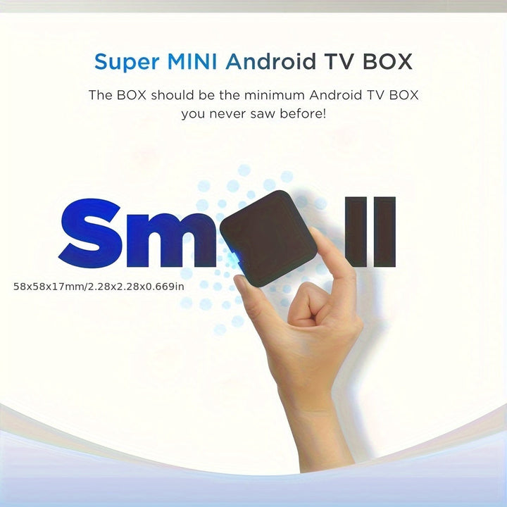 ¡Pequeño pero poderoso! Caja de TV Android 10.0 Allwinner H313 Quad-Core, 4K 60 FPS, para montar en pared o colocar detrás del televisor