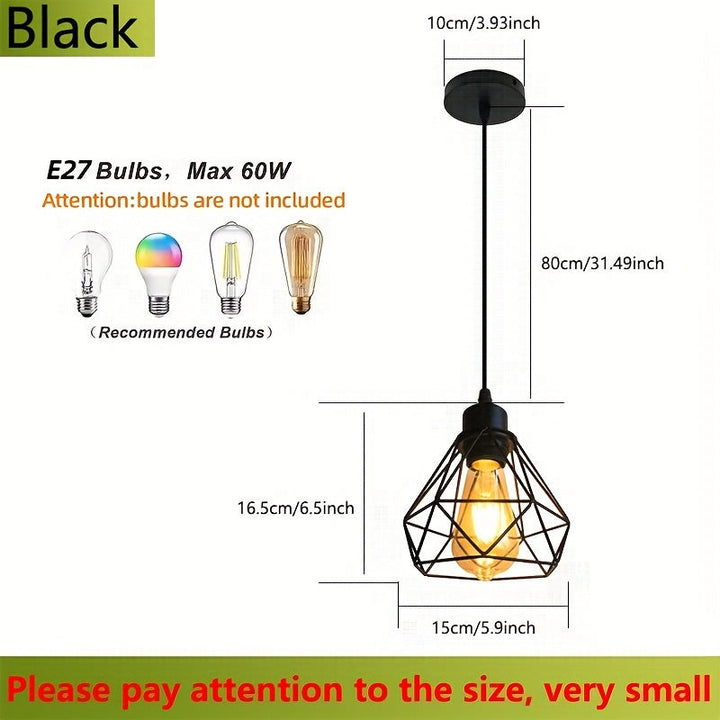 1 lámpara colgante moderna y sencilla, base E27 para bombilla, ideal para cocina, recibidor, pasillo o balcón (sin bombilla)