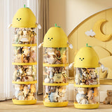 Cubos de Almacenamiento de Plástico Apilables y Modernos - Cilíndricos Transparentes para Juguetes, Muñecas y Marionetas - Cajas de Clasificación de Gran Capacidad, Canastas, Contenedores y Organizadores para la Organización del Hogar