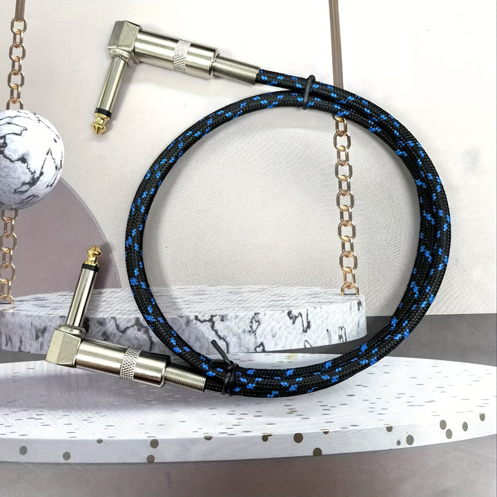 Cable de Audio Macho a Macho de 1m y 6.5mm con Conectores Chapados en Oro - Diseño Flexible y Sin Enredos para Transmisión de Sonido de Alta Calidad - Ideal para Amplificadores, Altavoces y Receptores, Cable de Transmisión de Sonido | Cable Helicoidal |