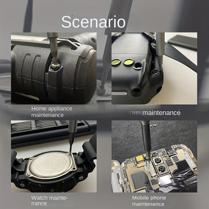 Juego de Destornilladores de Precisión 25 en 1, Herramientas de Reparación Multifunción para Desmontaje de Teléfonos Móviles y Tabletas, Plástico Duradero, Sin Carga - con Varios Tamaños de Rosca