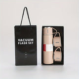 1pc Juego de Taza Aislada de Acero Inoxidable 500ml/16.9oz - Ideal para Café Caliente y Bebidas Frías, Botella de Agua con Vacío Termoconductor + 3 Vasos