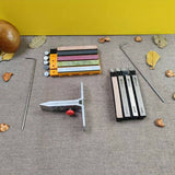 Sistema de afilador profesional para cocina - Ligero, simple, rápido, afilador de múltiples ángulos para cuchillos y herramientas, no requiere batería, con múltiples grados de abrasión y ángulos de afilado, afilador de cuchillos para cocina.