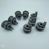 4/8pcs 4581DD3002A Rueda de Estante para Lavavajillas de Fácil Instalación y Componentes de Reemplazo de Eje y Rodillo para Lavavajillas LG 4581DD9001B, AP4437685, 1266813