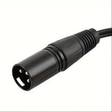 [Cable de Audio XLR Flexible] Cable de Audio XLR Macho a Hembra Compatible con Ethernet Cat6a Redondo Xingzhaotong - No Requiere Batería Conector Flexible para Micrófono, KTV, Amplificador, Mezclador - Negro