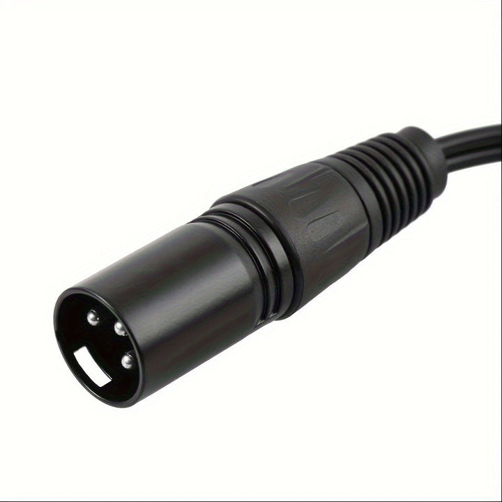 [Cable de Audio XLR Flexible] Cable de Audio XLR Macho a Hembra Compatible con Ethernet Cat6a Redondo Xingzhaotong - No Requiere Batería Conector Flexible para Micrófono, KTV, Amplificador, Mezclador - Negro