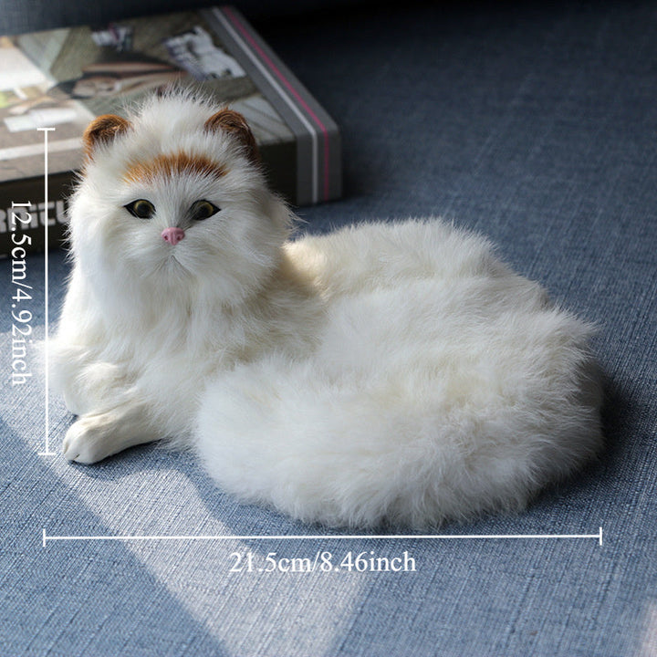 Estatua de gato lindo simulado, adorno, decoración del hogar, adecuado para adornos de salas de estar, estanterías de libros, armarios de TV y escritorios de oficina, estatua de gato.