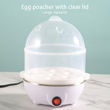 1 pieza de cocinador de huevos eléctrico - Operación de un solo clic, apagado automático, calefacción 3D de doble capa, sin BPA, sin olor, esencial para desayunos saludables, enchufe de EE. UU., 110V, material ABS, dispositivo de cocción de huevos | Elec