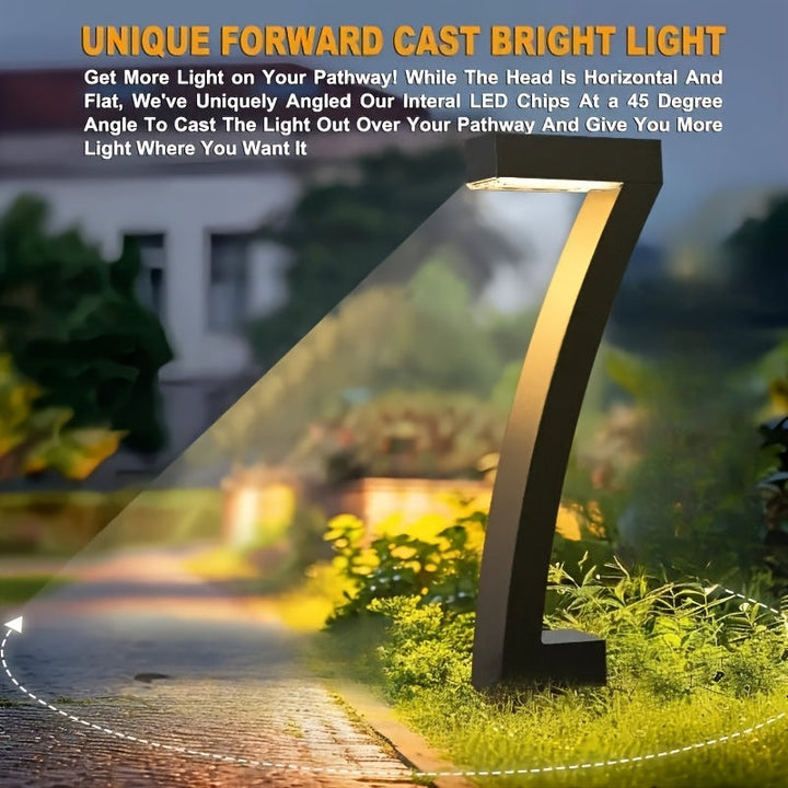 Juego de 4 Luces Solares para Exteriores HOTU, Luces Sólidas para el Suelo, Farolas Solares para Paisajismo Exterior, Patios y Aceras