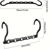 1/6/12pcs Percha Mágica A Prueba De Viento Creativa, Percha De Plástico PP Multifuncional, Percha Plegable Giratoria Que Ahorra Espacio, Gancho De Conexión De Almacenamiento