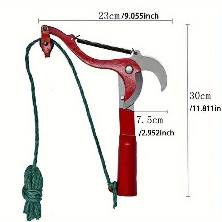 Tijeras de Ramas Altas de Agarre Seguro y Fácil Acceso - Recogedor de Frutas Moderno con Cuerda de Extensión, Tijeras de Poda Ahorradoras de Trabajo para Uso Doméstico