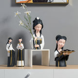 Jarrón Decorativo de Estilo Antiguo de la Dinastía Tang China para Banquete de la Corte Femenina, Hanfu Lindo para Sala de Estar y Entrada, Regalo de Halloween, Regalo de Navidad