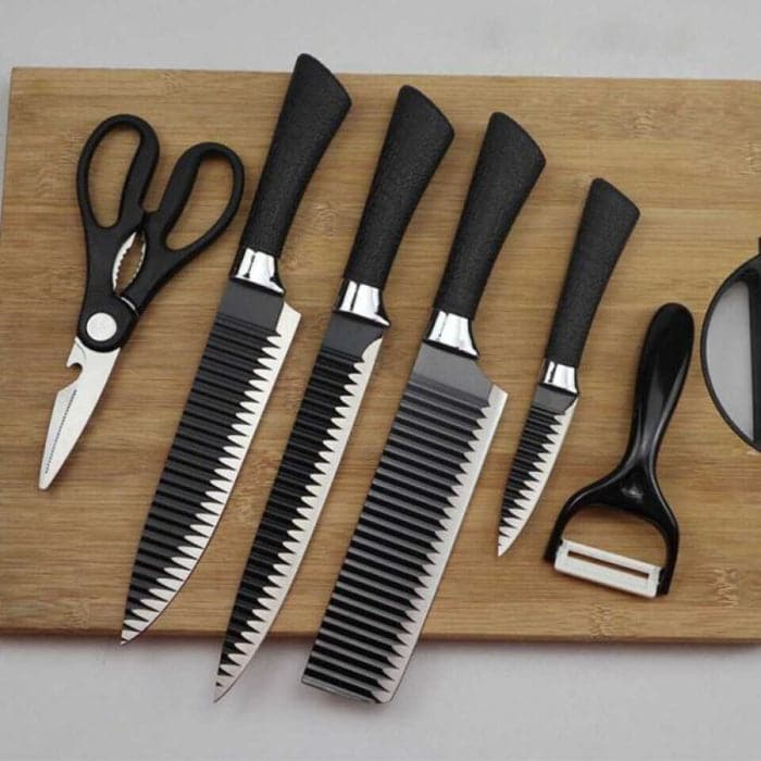 Set De Cuchillos De Cocina 6 Piezas Con Mango Antideslizante