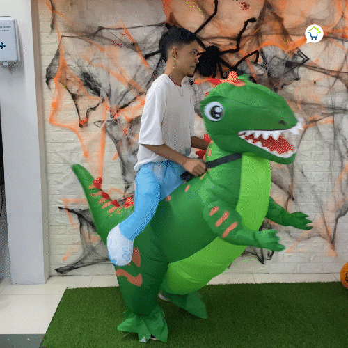 Disfraz De Dinosaurio T-rex Inflable Montable Adulto y Niño Halloween C2012