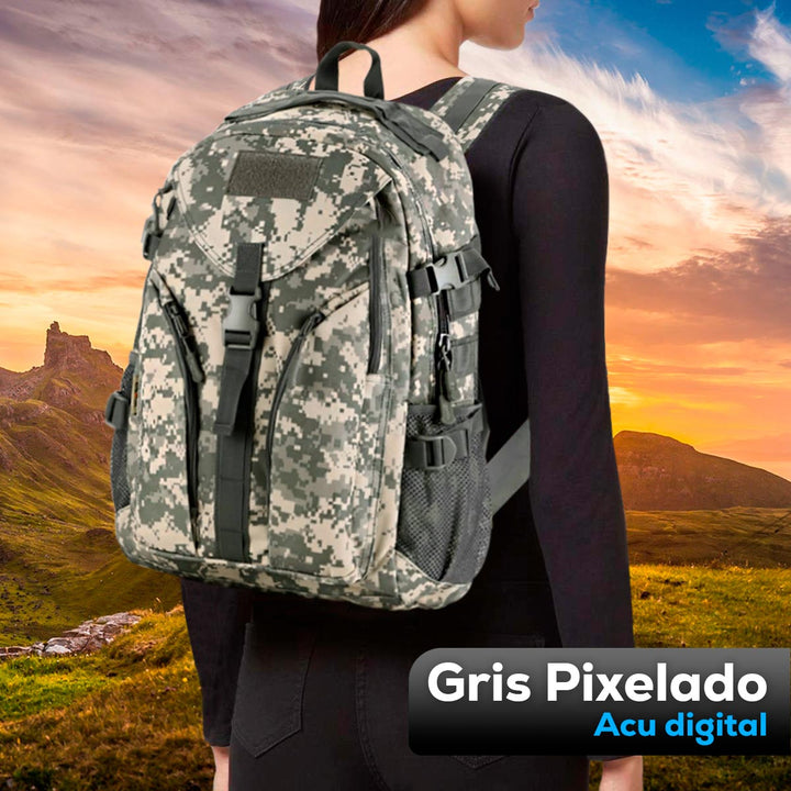 Morral Militar Táctico 40 Litros Impermeable Camping Senderismo 9035