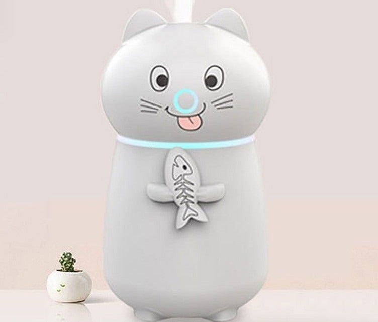 Humidificador Difusor Aromaterapia Usb Gato Luz Led Niños