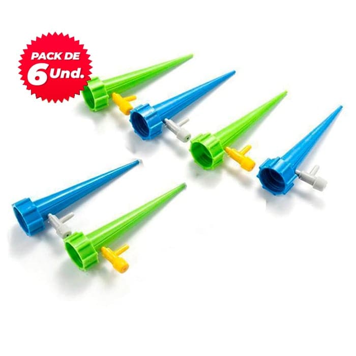 Pack X6 de estacas para riego automático de goteo