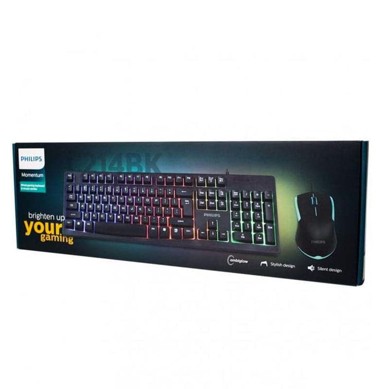 Kit Teclado Y Mouse Gamer Mecánico RGB Philips C214BK 763435