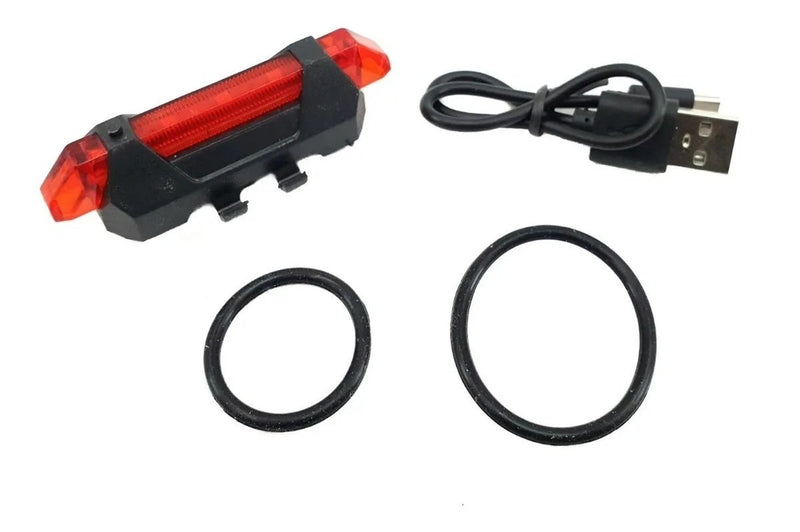 Luz Linterna Recargable Usb Led Bicicleta Delantera O Trasera