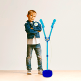 Micrófono Doble Karaoke Juguete Musical Luces Niños 8801L