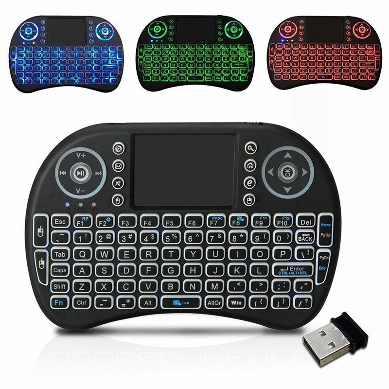 Mini Teclado Inalámbrico Airmouse Android Smart Tv Iluminado