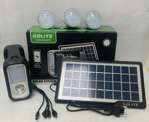 Kit Panel Solar Con Batería Y 3 Bombillos De 3w Carga Usb 5v