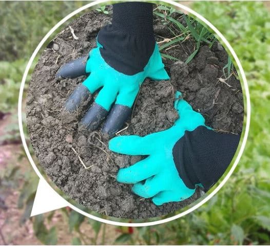 Par de Guantes de Jardineria con Garras para Cavar