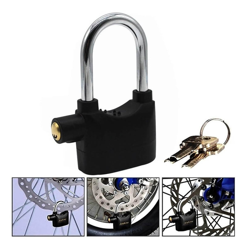 Candado Alarma Bicicletas Motos Puertas Alarm Lock Negro