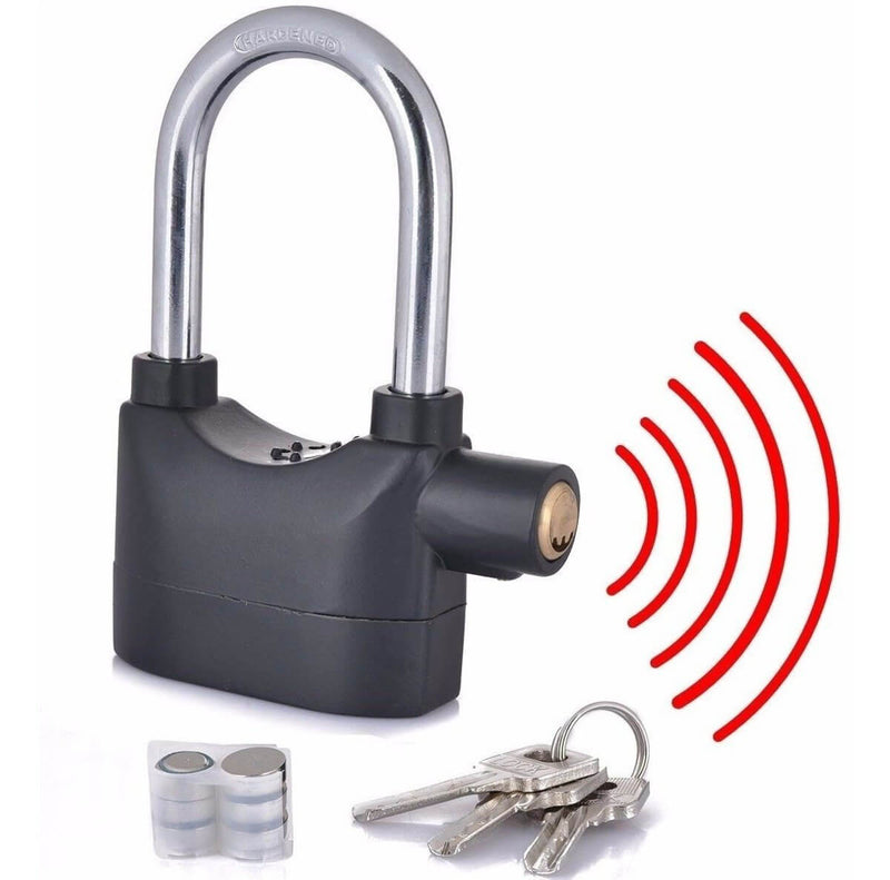 Candado Alarma Bicicletas Motos Puertas Alarm Lock Negro