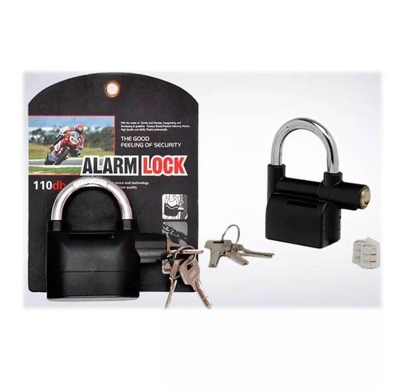 Candado Alarma Bicicletas Motos Puertas Alarm Lock Negro