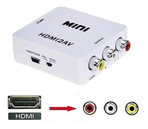 Convertidor Adaptador De Hdmi A Rca Video Version 1080p