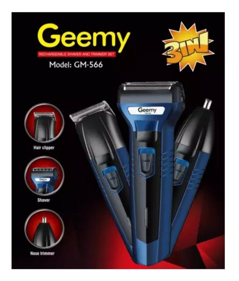 Máquina afeitadora y cortadora de pelo Geemy GM-566 azul 110V