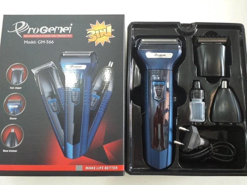 Máquina afeitadora y cortadora de pelo Geemy GM-566 azul 110V