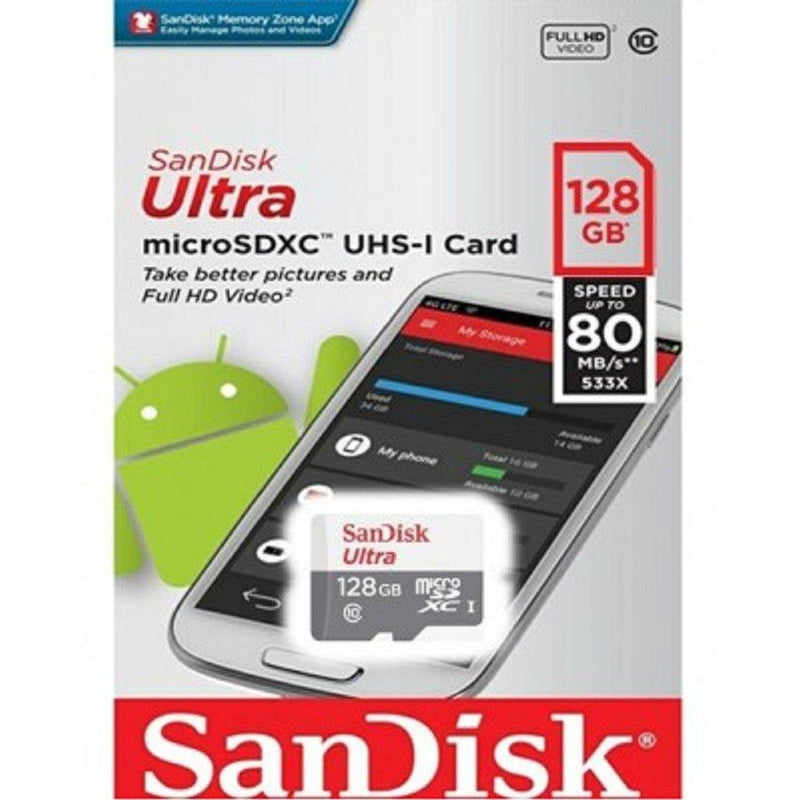 Memoria Micro Sd Sandisk 128gb Clase 10 Original