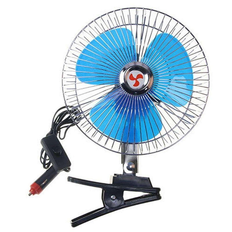 Mini Ventilador Para Carro 12 V Portátil Giratorio Potente 8