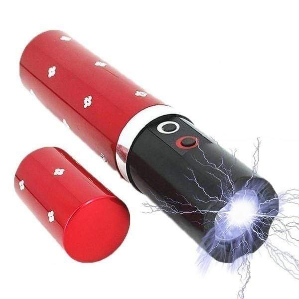 Pistola labial de aturdimiento de descarga eléctrica autodefensiva con linterna LED