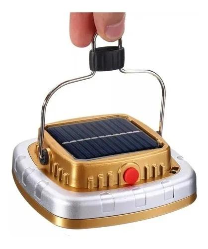 Lampara Solar Recargable Con Panel Solar Puerto Usb As 0506