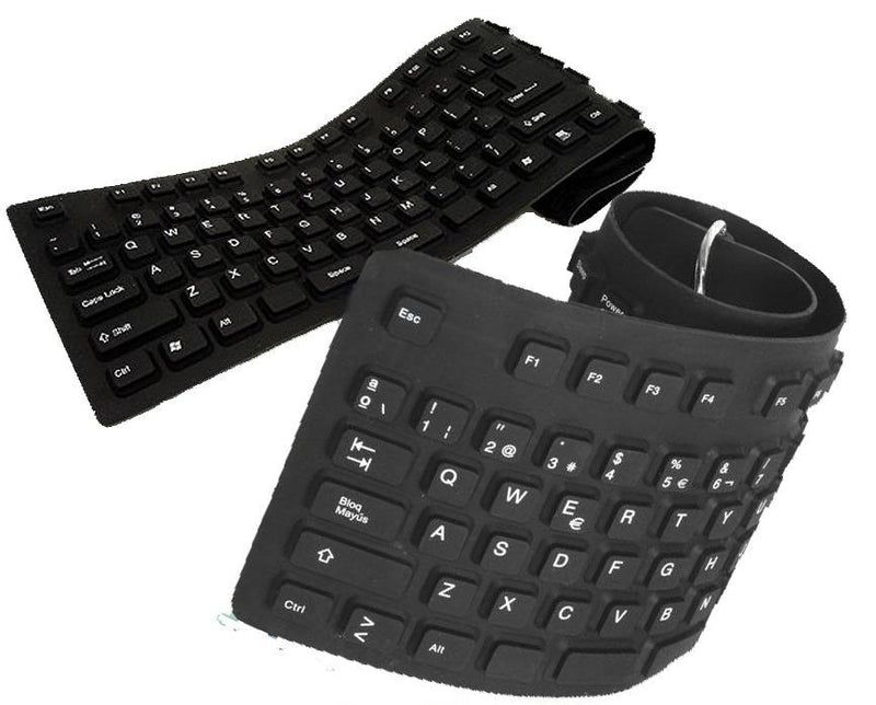 Teclado Flexible Usb Portátil Plegable Resistente Polvo Agua