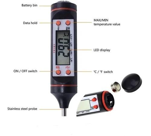 Termómetro Digital De Cocina Punzón Sonda Temperatura Comida