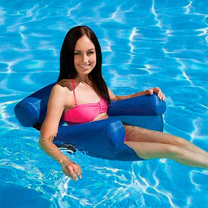 Silla Inflable Plegable para Piscina Flotante
