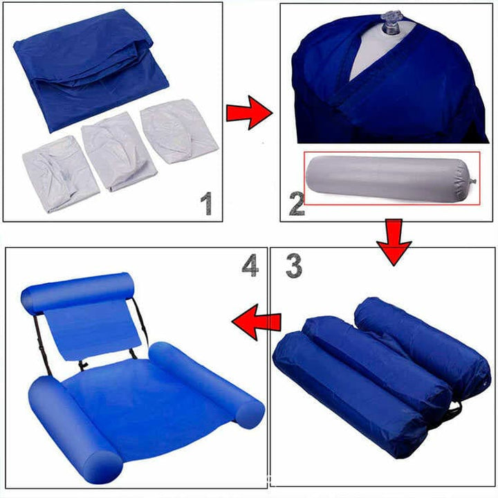Silla Inflable Plegable para Piscina Flotante