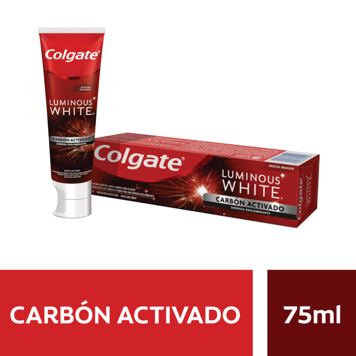 CREMA COLGATE CARBON 75ML LUMINOUS WHITE