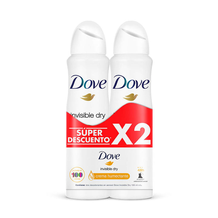 DESODORANTE DOVE 2U 89G SPRAY INV DRY