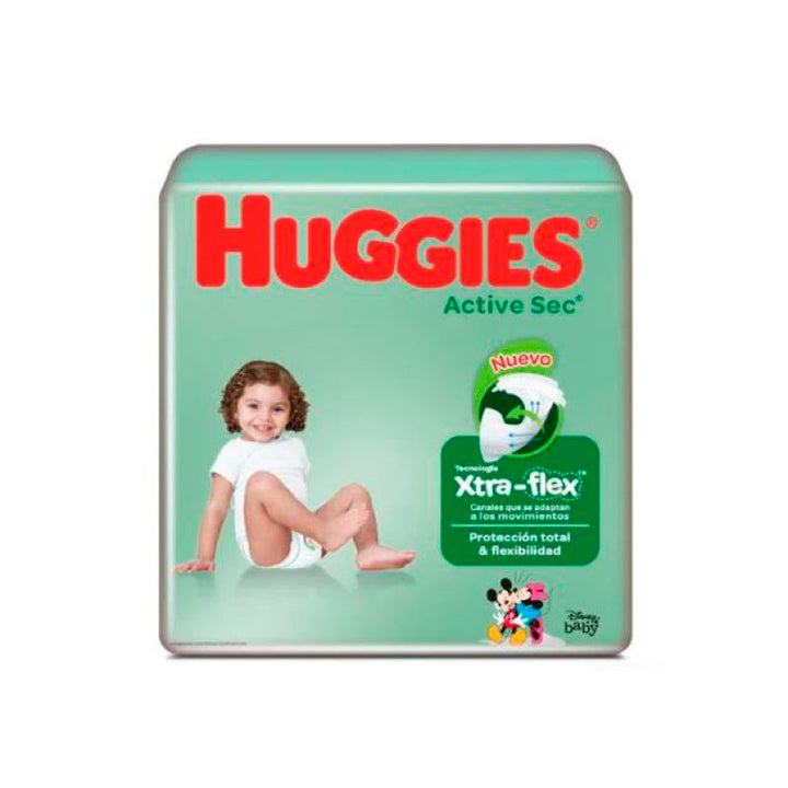 PAÑALES HUGGIES ACTIVE SEC 50U XL JUMBO