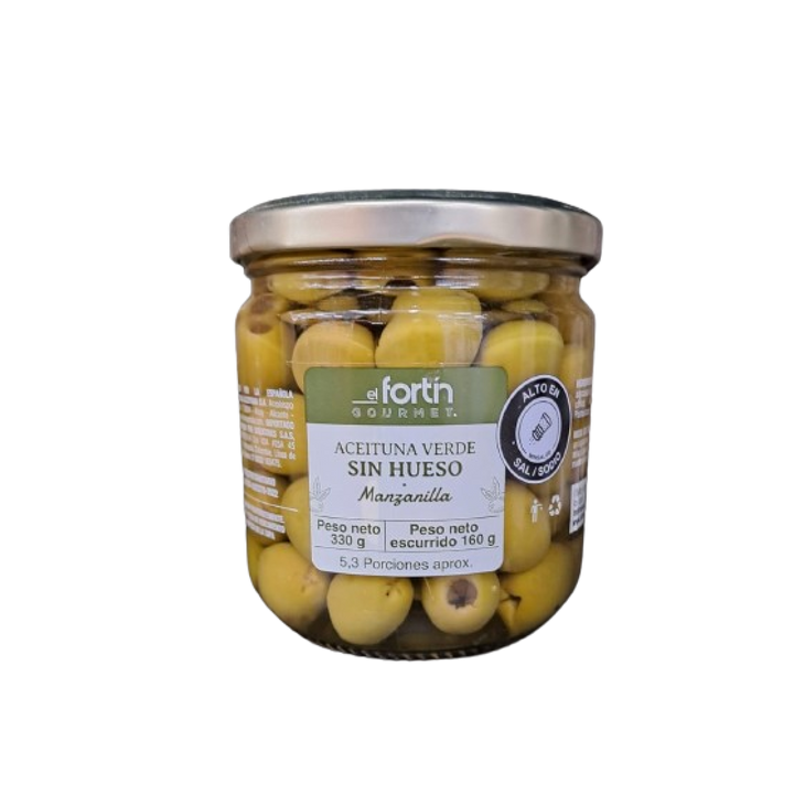 ACEITUNA FORTIN 330G VERDE SIN HUESO