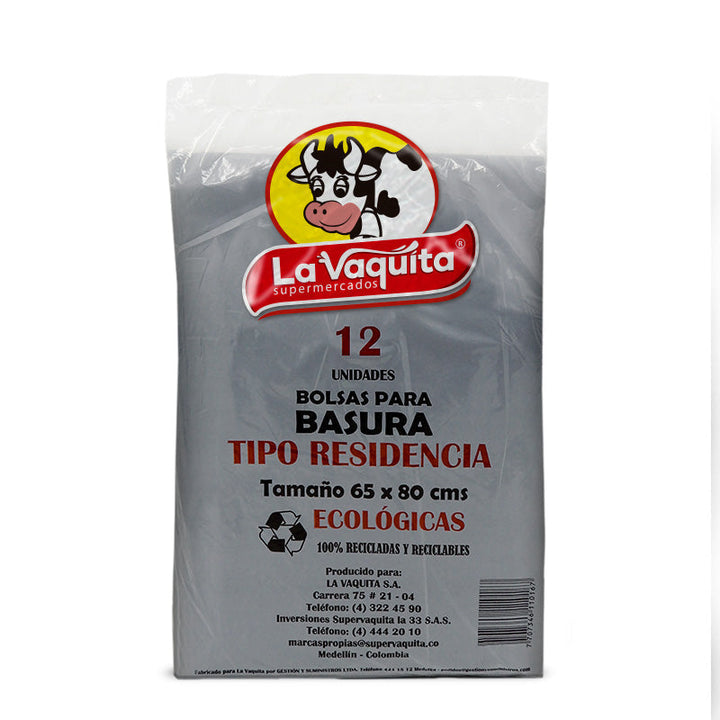 BOLSA BASURA 65X80 12U RESIDENCIA VAQUIT
