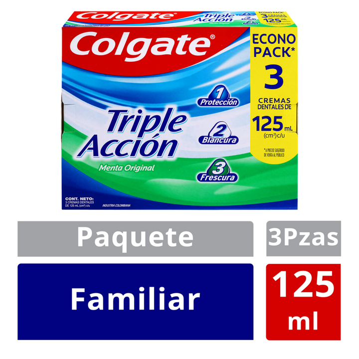 CREMA COLGATE 3U TRIPLE ACCIÒN 125ML